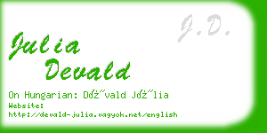 julia devald business card